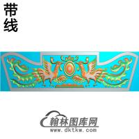 双凤横梁精雕图 （MBHL-1256）