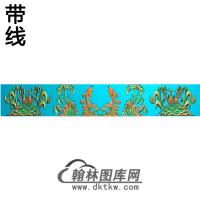 荷花鱼横梁精雕图（MBHL-1261）