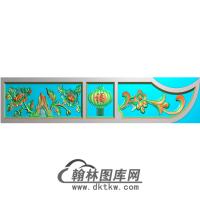 牡丹横梁精雕图 （MBHL-1262）