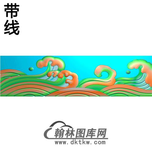 浪花横梁精雕图（MBHL-1322）