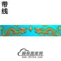 双龙横梁精雕图 （MBHL-1375）