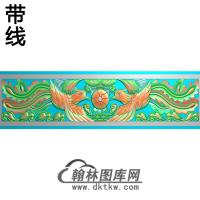 双凤横梁精雕图（MBHL-1405）