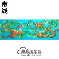龙凤横梁精雕图（MBHL-1438）