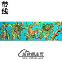 花鸟横梁精雕图  （MBHL-1327）