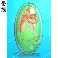 花鸟鱼虫 鹤带线精雕图(GJJD-0116)