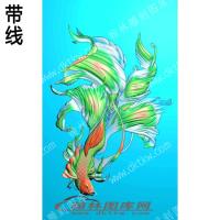 金鱼带线精雕图(GJJD-0117)
