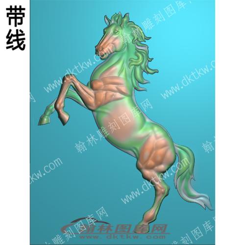 中式精雕图 动物专区 马带线(ZSJD-0134)