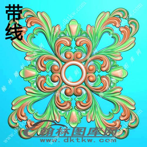 欧式方形洋花精雕图（OSYH-965）