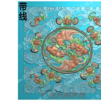 祥云蝙蝠精雕图（ZSDW-485）