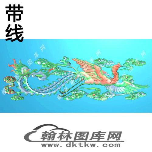 祥云凤凰精雕图（ZSLF-065）