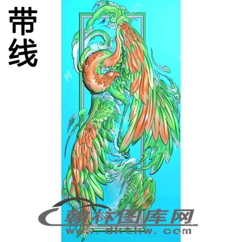 中式凤凰凤精雕图（ZSLF-068）