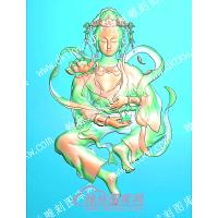 中式观音佛普贤菩萨精雕图（ZSRW-195）