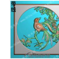 中式精雕图花鸟植物（ZSZW-782）