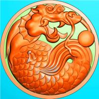 圆盘龙精雕图(GJL-002)