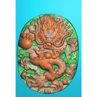 正面单龙精雕图(GJL-047)