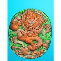 单龙戏珠精雕图(GJL-050)