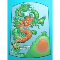 山水建筑龙精雕图(GJL-066)