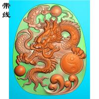 太极龙精雕图(GJL-073)