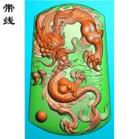 玉雕龙牌雕图(GJL-155)
