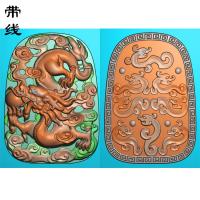 双面龙精雕图(GJL-166)