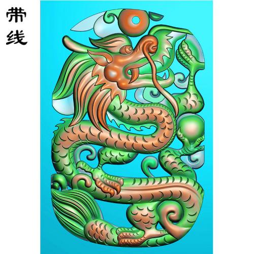 龙牌挂件精雕图(GJL-180)