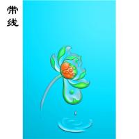 荷花莲花精雕图(HLN-014)