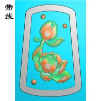 荷花莲花精雕图(HLN-017)