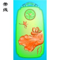 牌头荷花蜻蜓精雕图(HLN-033)