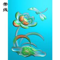 清廉荷花精雕图(HLN-053)