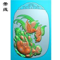 牡丹花鸟精雕图(MDN-008)