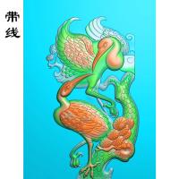 松鹤仙鹤精雕图(GJH-003)