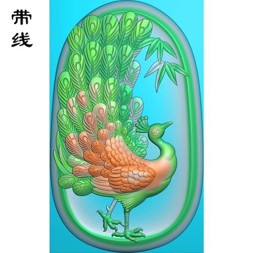 孔雀精雕图(GKQ-005)