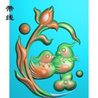 鸳鸯戏水精雕图(GYY-006)