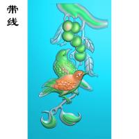 喜上眉梢花鸟精雕图(QHN-018)