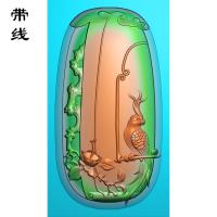 玉雕挂件一世英武鹦鹉精雕图(QHN-022)