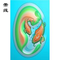 双鱼精雕图(GJY-007)