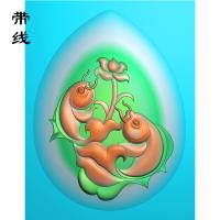 双鱼精雕图(GJY-036)