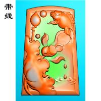 荷花鱼精雕图(GJY-044)
