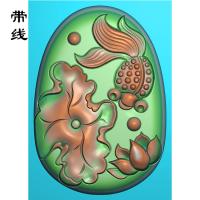 鲤鱼荷花精雕图(GJY-102)