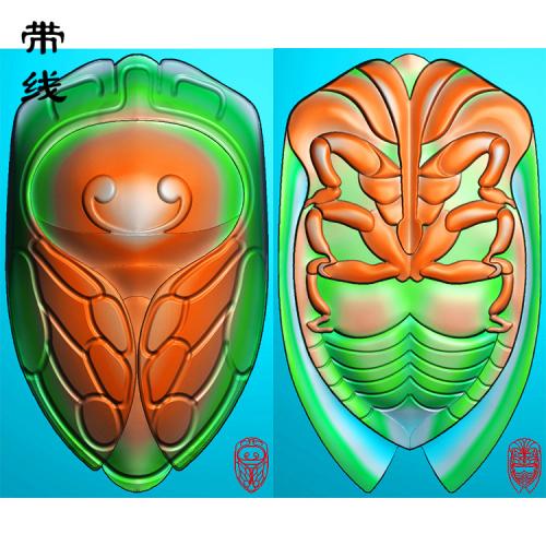 金蝉知了精雕图(GJC-011)