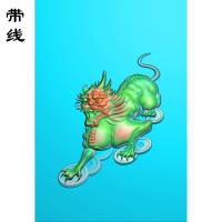 铜钱貔貅精雕图(PX-005)