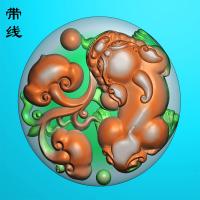 如意貔貅精雕图(PX-013)