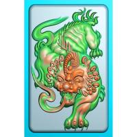 挂件招财貔貅精雕图(PX-021)