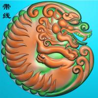 挂件招财貔貅精雕图(PX-023)