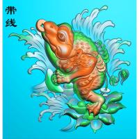 招财蟾蜍精雕图(JC-001)