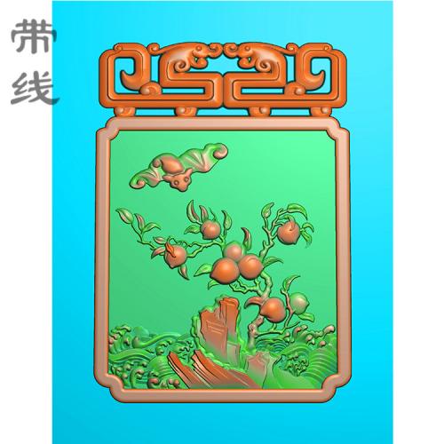 精品蝙蝠葫芦挂件精雕图(BF-013)