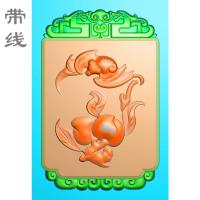 玉雕双龙耳福寿挂件蝙蝠精雕图(BF-019)