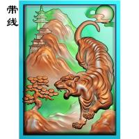 山水虎精雕图(GH-013)