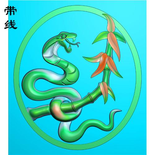 竹子蛇精雕图(GS-003)
