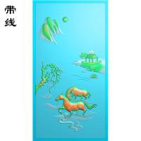 山水马精雕图（GM-023）